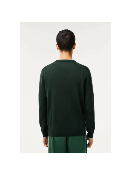 Sweter Lacoste z kapturem z logo zielony