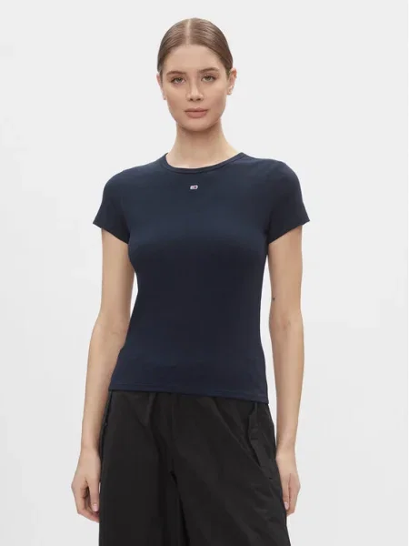 Tommy Jeans Póló Essential sötétkék