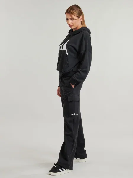 Pantaloni cargo Adidas din fleece negru