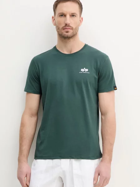 Тениска Alpha Industries с принт черно