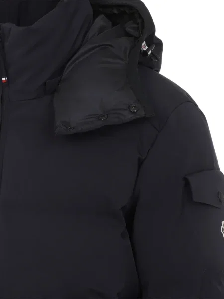 Geacă cu puf Moncler Grenoble cu glugă negru
