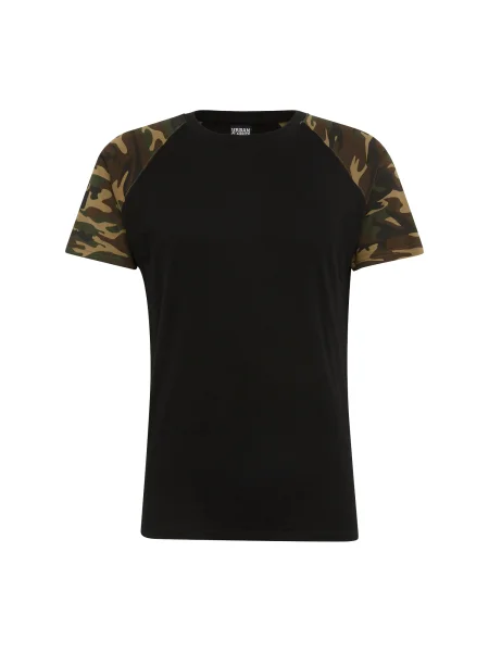 Urban Classics Tricou / maro deschis / verde / kaki negru