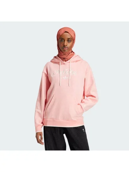 Mikina s kapucí Adidas růžová
