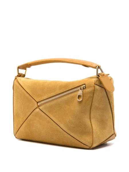 Geantă shopper Loewe din piele de căprioară galben