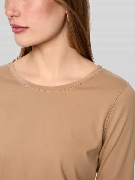 Bluzka z długim rękawem o kroju slim fit z mieszanki bawełny Marc Cain