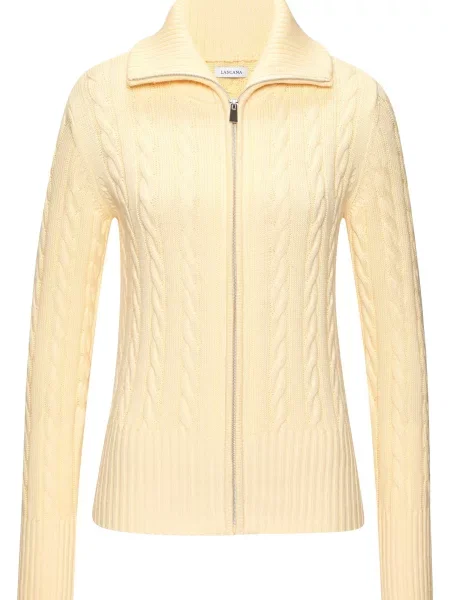 LASCANA Geacă tricotată deschis galben