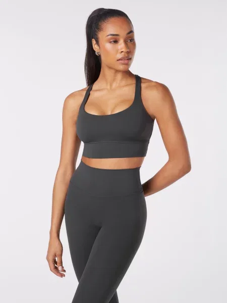 YO-GAYA Športová podprsenka Cross Back Bra antracitová