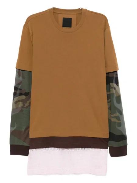 Tricou Givenchy cu broderie maro