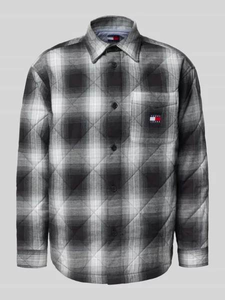 Kurtka koszulowa o kroju regular fit z czystej bawełny Tommy Jeans czarna