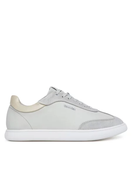 Calvin Klein Sneakersy Cupsole Lace Up Lth Sue Mix szary