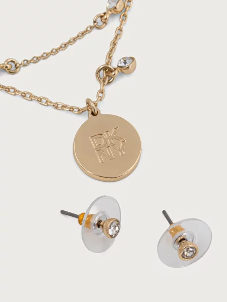 DKNY ланцюжок і сережки металеві