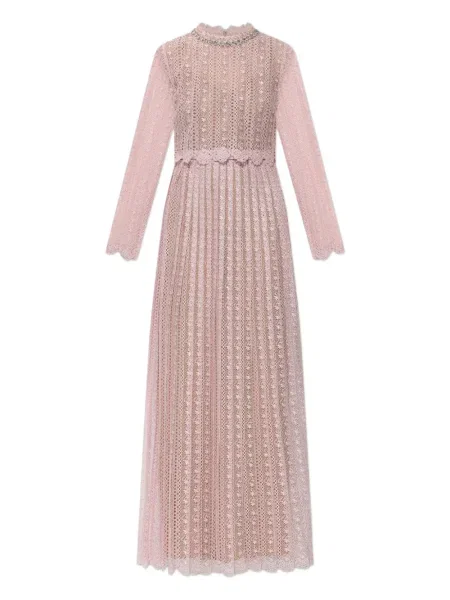 Rochie maxi Self-portrait business lungă roz