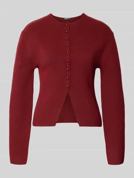 Luźny kardigan z domieszką wełny Gina Tricot bordowy