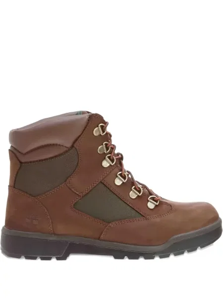 Botine Timberland cu șireturi din dantelă maro
