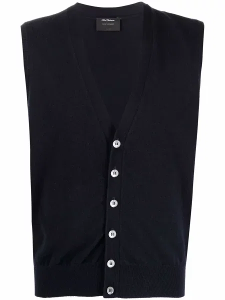 Vestă Dell'oglio din cașmir albastru