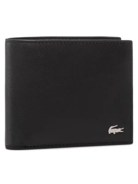 Lacoste Portfel skórzany czarny
