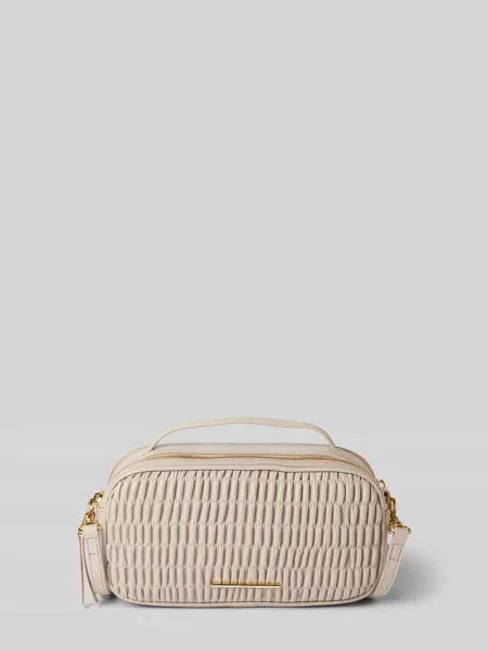 Calvin Klein Torba Na Ramię Z Falbanką beige beżowa