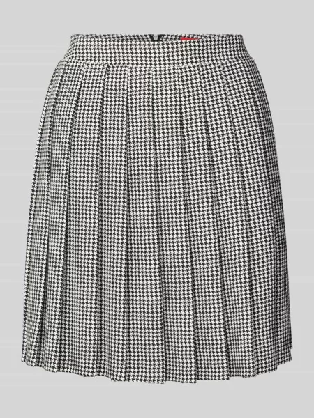 Spódnica mini plisowana ze wzorem w kratkę vichy model ‘RABALLI’ Hugo czarna