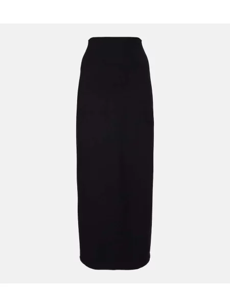 Fusta maxi Leset cu talie înaltă negru