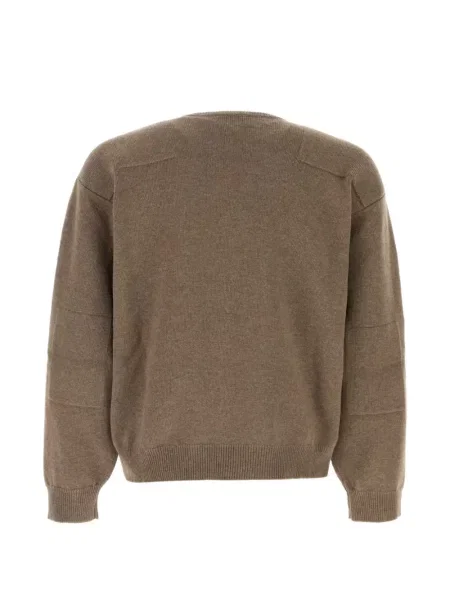Pulover Jil Sander cu decolteu rotund maro