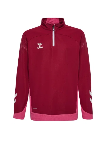 Bluza dresowa z półzamkiem Hummel Lead czerwona