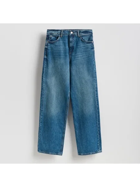 Reserved Wide leg farmer kék
