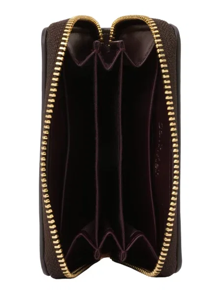 Portofel Calvin Klein Foil Glossy Square Zip Around maro