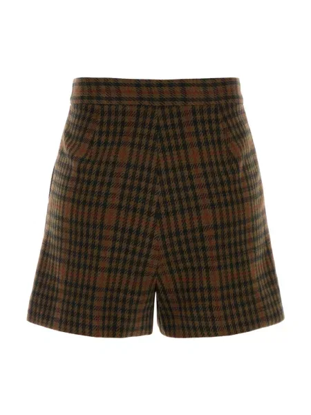 Szorty Max Mara w kratę brązowe