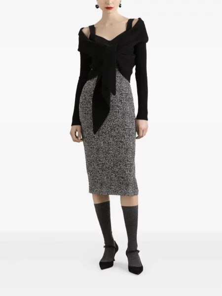 Rochie midi Dolce & Gabbana până la genunchi de costum negru
