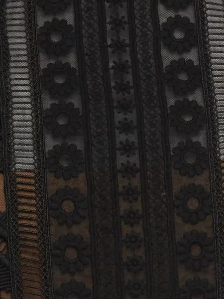 Rochie midi Self-portrait din dantelă negru