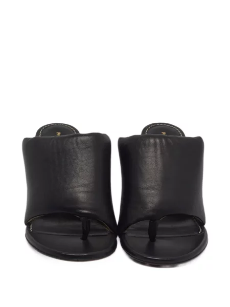 Δερμάτινα σανδάλια Proenza Schouler με τακούνι-σφήνα μαύρο