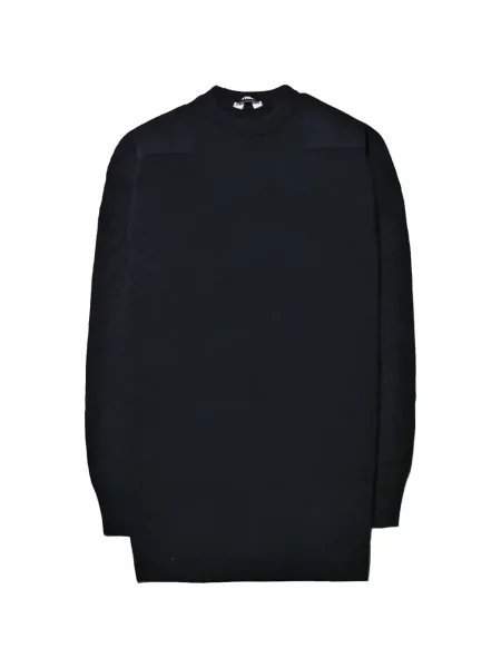 Gyapjú kerek nyakú szvetter Jil Sander kék