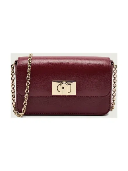 Furla De piele geantă poștaș FURLA MINI roșu