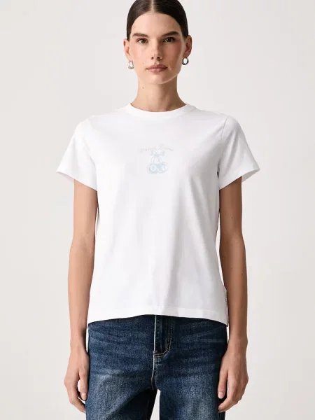 Guess Jeans tričko s bílé