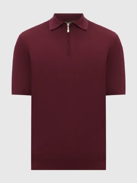 Поло з шовком Doriani Cashmere бордове