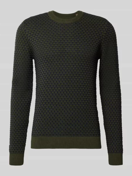 Sweter z dzianiny z okrągłym dekoltem model ‘DONG’ Blend