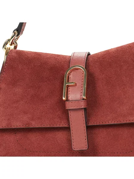 Top Furla din piele roșu