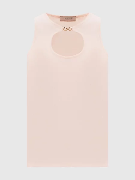 Майка в рубчик Twinset рожева