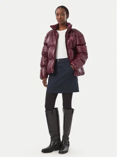 Tommy Jeans Kurtka puchowa Shiny fioletowy