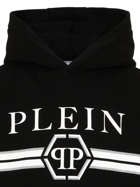 Bluza z kapturem dziecięca Philipp Plein czarna