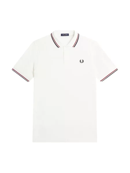 T-shirt FRED PERRY Twin Tipped Fred Perry Shirt Snwht/ Bred/ Nvy S biała