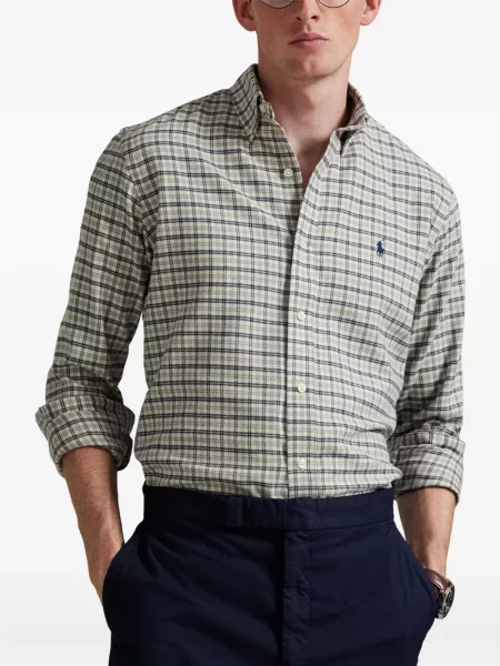 Μικρός κασκέτο Polo Ralph Lauren με χαμηλή μέση υφαίνω διαγωνίως πράσινο