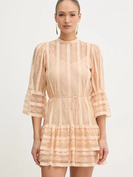 Twinset Sukienka babydoll pomarańczowa