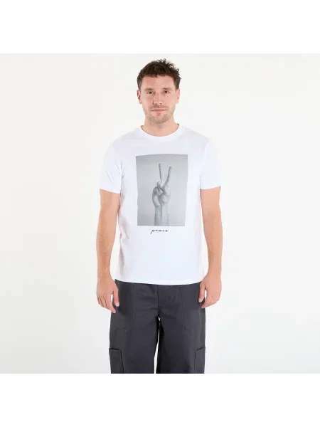 Tričko Urban Classics Peace Sign Tee White XXL bílé