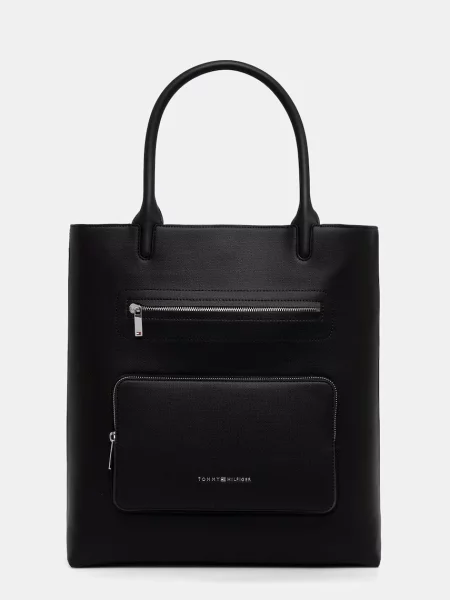 Tommy Hilfiger geantă pentru bărbați cu imitație de piele negru