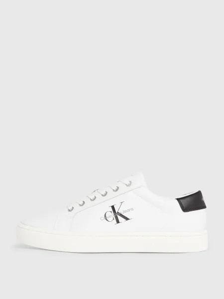 Kožené džíny Calvin Klein bílé