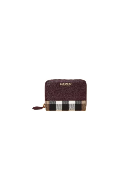 Portfel Burberry skórzany czerwony