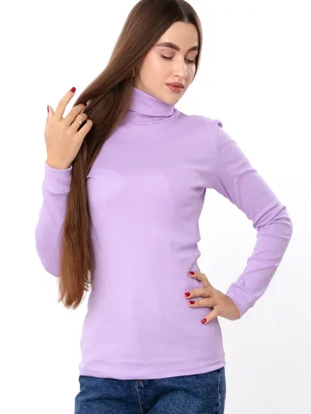 Водолазка Носи своє бузковий бавовна/еластан