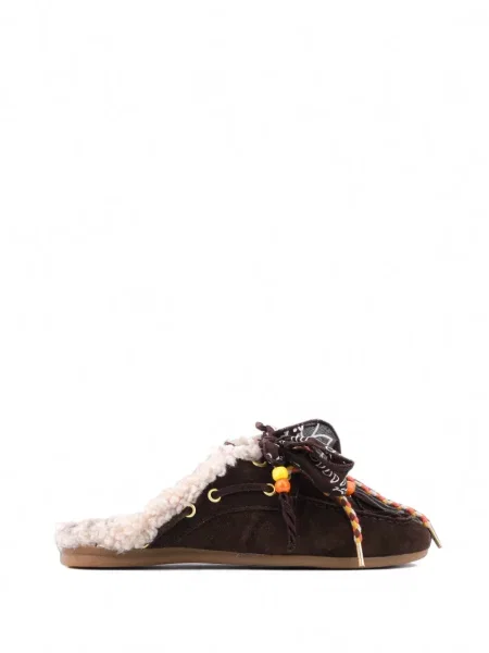 Papuci tip mules Toral Shoes din piele de căprioară maro