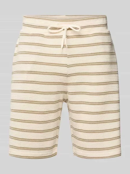 Szorty o kroju regular fit z fakturowanym wzorem model ‘IAN’ Only & Sons beżowe